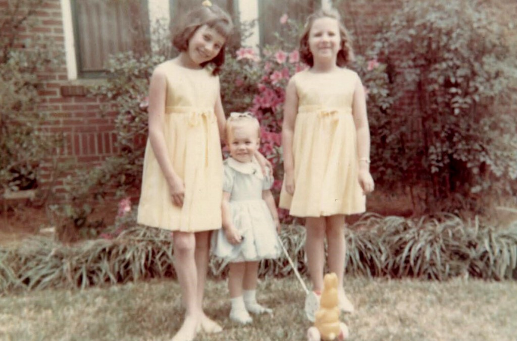My sisters and me (center) at Mama and Daddy King's house  Easter, 1967